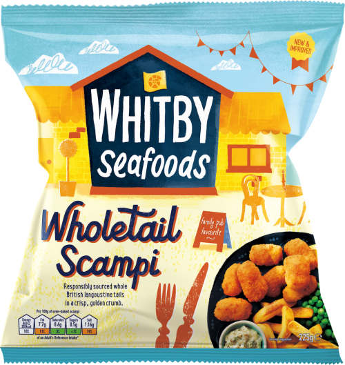 Frozen Wholetail Scampi, 225g